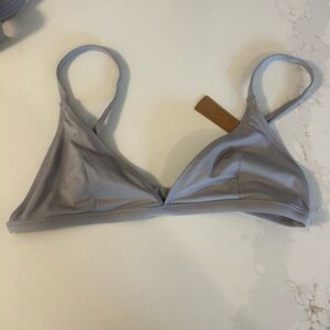 NWT SKIMS Adjustable Triangle Bikini Top Gray/Purple Chrome